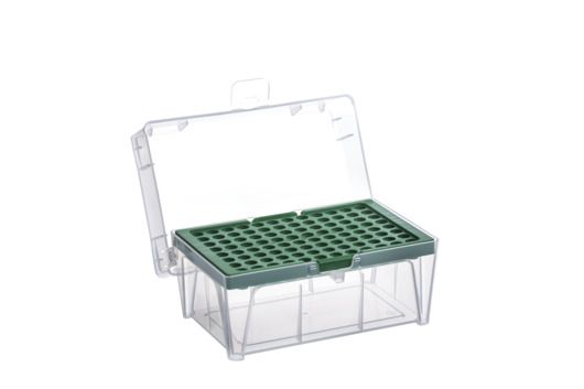 Greiner Bio-One Sapphire Rack for 300 μl Pipette Tips, for 96 Tips, green Pipette Tips Insert, 6 x 10 pc/PAK