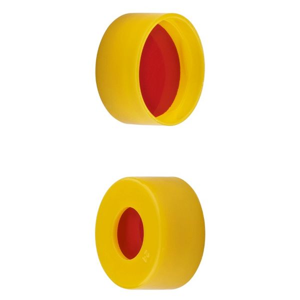 Microsolv Snap Cap yellow, 11 mm, with PTFE/Sil/PTFE Fitted Septa, 100 pc/PAK