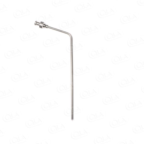 QLA 4.75 inch (120mm) Bent 316 SS 1/8 inch (3.2mm) OD Cannula with SS Luer Lock & PTFE sleeve for full flow/QLA inch01 inch style filters
