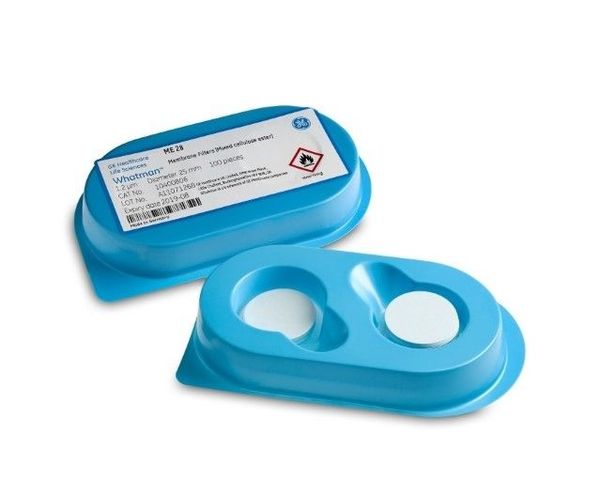 Whatman Membrane Filter, round, ME28, MCE, 100 mm, 1.20 μm, plain, 50 pc/PAK