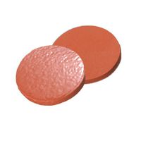 Product Image of Septa, ND13, 12 mm diameter, natural rubber red-orange/TEF transp., 1,3mm, 10 x 100 pc