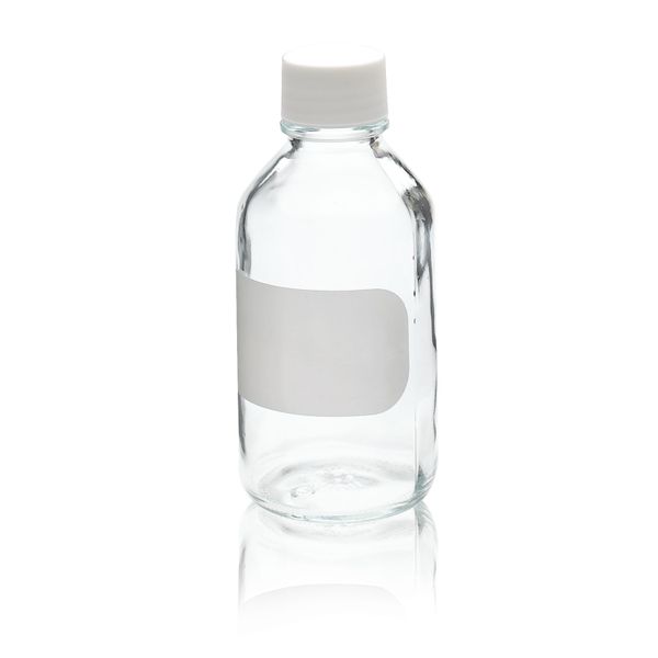 DWK Wheaton Reagent bottle, 250ml, with 33-430 PP screw cap without hole with PTFE insert, 67 x 150 mm, 6 pc/PAK