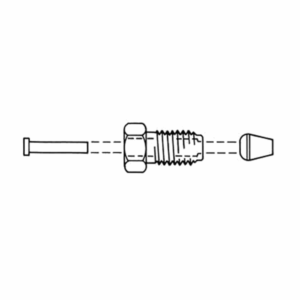 PerkinElmer Adapter für Quarzglas, ID: 0,6 mm bis 0,8 mm, ID der Säule: 0,53 mm, 1/16 Zoll