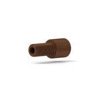 Product Image of Super Flangeless Nut PPS, 1/4-28 Flat-Bottom, For 1/8'' OD - Natural, 1pc/PAK