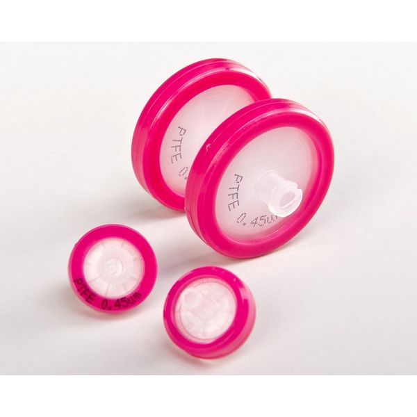 Hahnemühle Spritzenvorsatzfilter PTFE, nicht-steril, 0,45 μm, 13 mm, Auslass Male LuerSlip, 100 St/Pkg