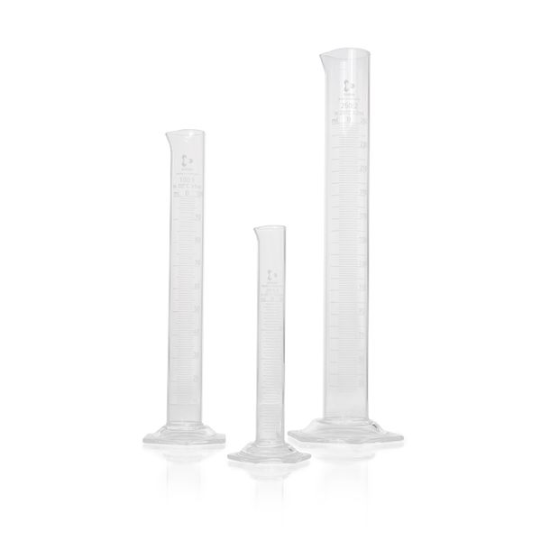 Duran Group Measuring cylinder, Duran, glass, 2000 ml, hexagonal base, graduated