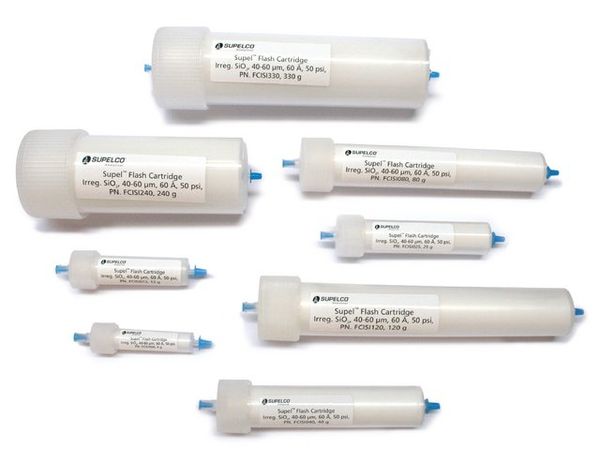 Supelco FLASH Kartusche SUPEL 25g 40-63μm SILICA, 15/PAK, matrix active group silica, bed wt. 25 g, for use with Isco and Analogix flash systems