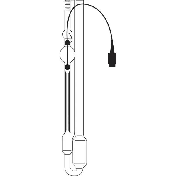 SI Analytics Ubbelohde-Viskosimeter (DIN) mit TC-Sensoren 587 33, Kalibriert für automatische Messungen, +10°C bis +80°C, Kapillare-Nr. IIIc, 