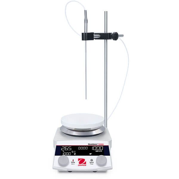 Ohaus Guardian 5000 Heizrührer e-G52HSRDA, 230V, EU-K1, Kapazität 20 L, Aluplatte mit Keramikbeschichtung, 13,5 cm, 5°C über Raumtemperatur - 360°C