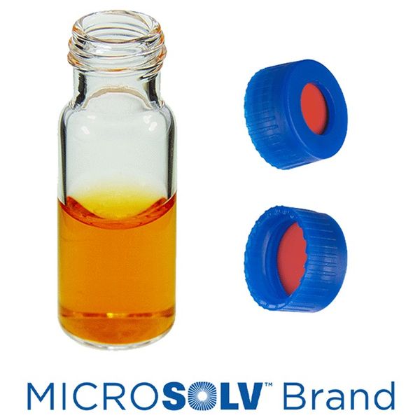 Microsolv EPP Vial, clear, 2 ml, Screw Cap blue with fitted Rubber/PTFE Septa, 100 pc/PAK