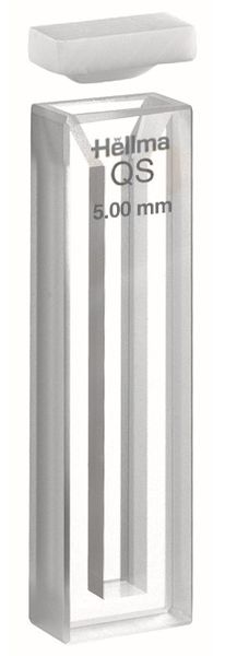 Hellma Semi Micro Cell, Type 104-QS, HP Quartz Glass, WL 200-2500 nm, Pathlength 5 mm, PTFE lid, 700 μl