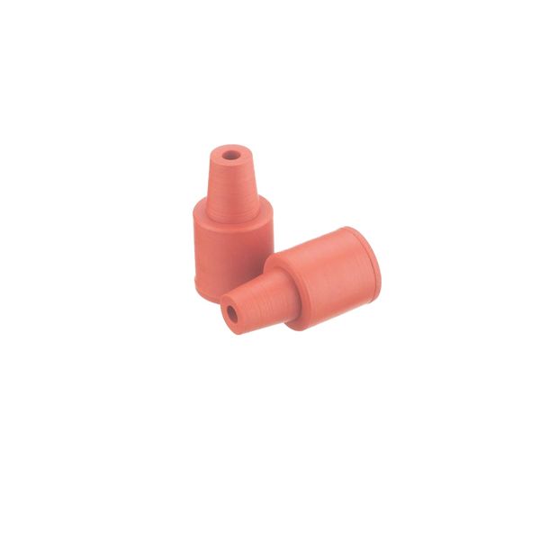 DWK Wheaton 13 mm Gummistopfen mit umstülpbarem Rand, Naturkautschuk, rot, 1000 St/Pkg