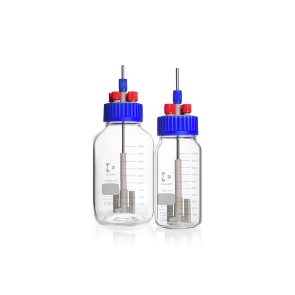 Duran Group DURAN GLS80 stirred reactor cap for 250 ml GLS 80 bottle, with impeller shaped stirrer, including spindle