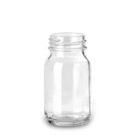 Product Image of Wide Mouth Bottle, Glass, clear, round, 100 ml, without Screw Cap GL 40, 63 pc/PAK