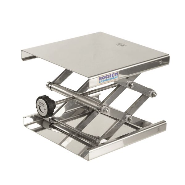 Bochem Jack, platform size 100x100mm, 18/10-steel, polished
