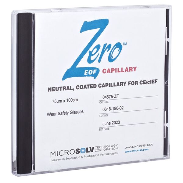 Microsolv Kapillare, Null-Durchfluss, 75μm ID bei 1 Meter, 1 Stk./PAK
