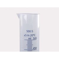 Product Image of Messzylinder, PP, blaue Skala, Klasse B, 500 ml, h. F., Kl. B