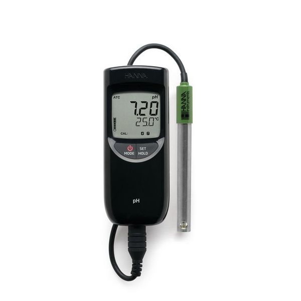 HANNA Instruments Deutschland GmbH pH- und Temperaturmessgerät HI991001, pH -2 bis 16, -5 bis 105°C, inkl. Elektrode HI2963
