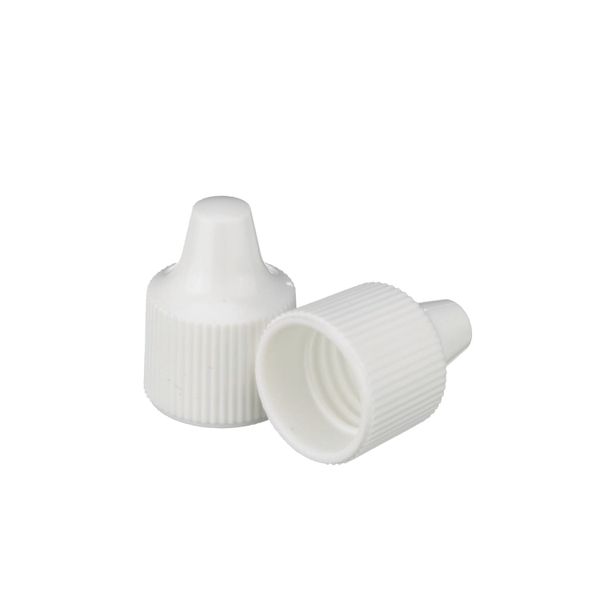 DWK Wheaton White PP cap for dropper bottle tip 15 mm and 7-15 ml dropper bottles, size 15-415, 1000 pc/PAK
