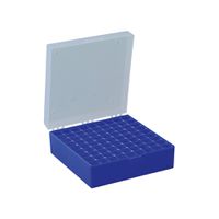 Product Image of Kryo-Boxen, PP, blau, Raster 9 x 9, 133 x 133 x 52 mm, 5 St/Pkg