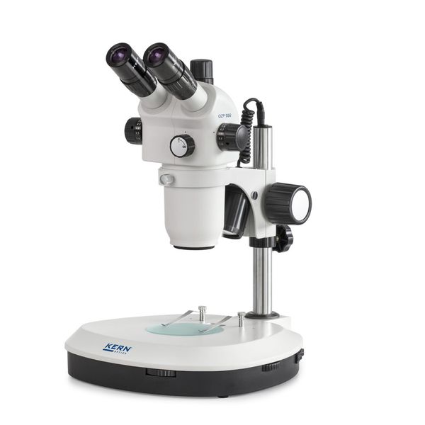 Kern OZP 558 Stereo Zoom Microscope Trinocular, Greenough, 0,6 5,5x, HSWF10x23, 3W LED