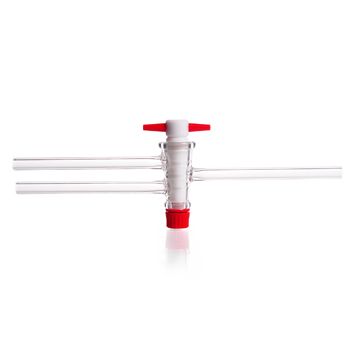 Duran Group DURAN Stopcocks, two way, complete with PTFE-keys, bore 2,5 mm, NS 14.5, 10 pc/PAK