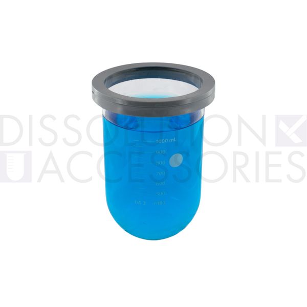 Dissolution Accessories Vessel, Boro 3.3, clear, 1000 ml, TruCenter, with Collar, Agilent