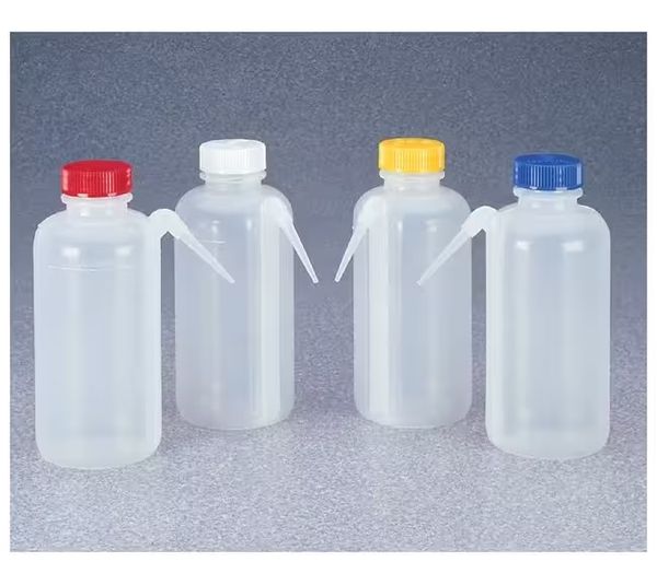 Nalgene Thermo Scientific Weithals-Spritzflasche Unitary, LDPE, 500 ml, mit farbcodierten Schraubverschlüssen 38-415, 16 St/Pkg