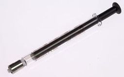Hamilton 2.5 ml, Modell 1002 TLL-SAL Spritze, Instrumenten-Spritze, max. Druck 200 psig (13.8 bar), max. Temperatur 115°C / 239°F