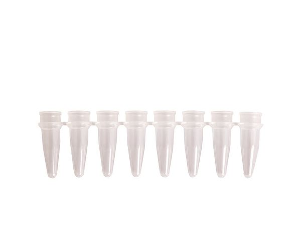 Ratiolab PCR-8-fach-Röhrchenstreifen, 8 x 0,2 ml, ohne Deckel, 126 St/Pkg