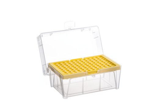 Greiner Bio-One Sapphire Rack for 200 μl Pipette Tips, for 96 Tips, yellow Pipette Tips Insert, 6 x 10 pc/PAK