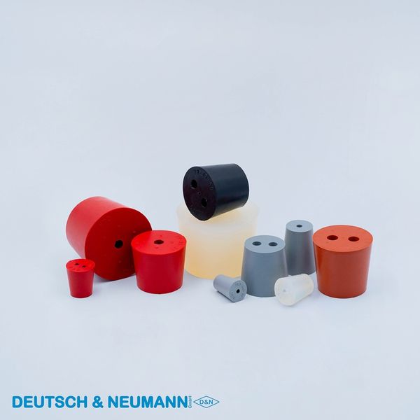 Deutsch & Neumann stopper CR, redbrown, bottom diam.: 47 mm top diam.: 55 mm height: 40 mm drillings: 0, price per PAK content 25 pieces