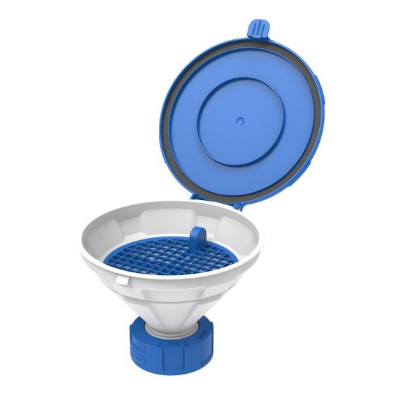 SCAT Deckeltrichter ''MARCO'', V2.0, S60/61, HDPE, mit herausnehmbarem Sieb, Trichter-Durchmesser = 140 mm