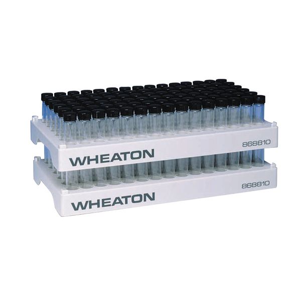DWK Wheaton PP-Gestell mit 90 Stellplätzen, Napf ID 17,1 mm, 5 St/Pkg