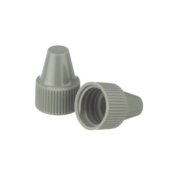 DWK Wheaton Graue PP-Kappe, für Tropfflaschenspitze 13 mm und 6 ml Tropfflaschen, Größe 13-425, 1000 St/Pkg