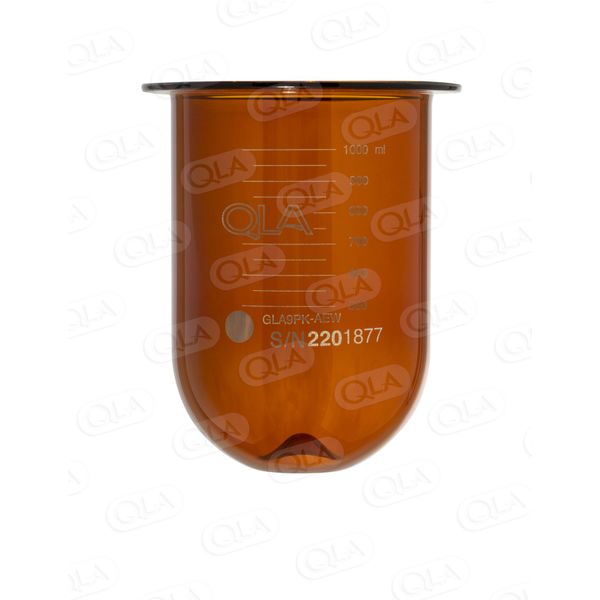 QLA 1000mL Amber Glass Apex Vessel for Erweka, Serialized