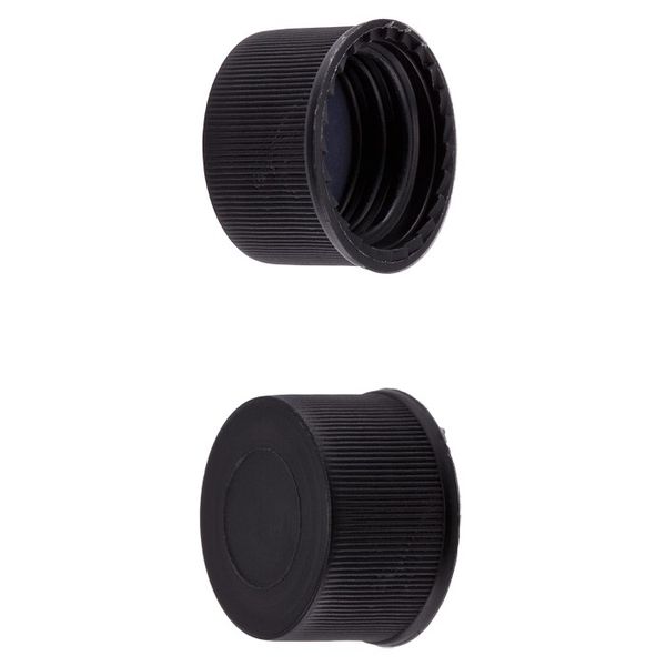Microsolv Screw Cap black 13 mm, solid, with Sil/TEF Fitted Liner, 100 pc/PAK
