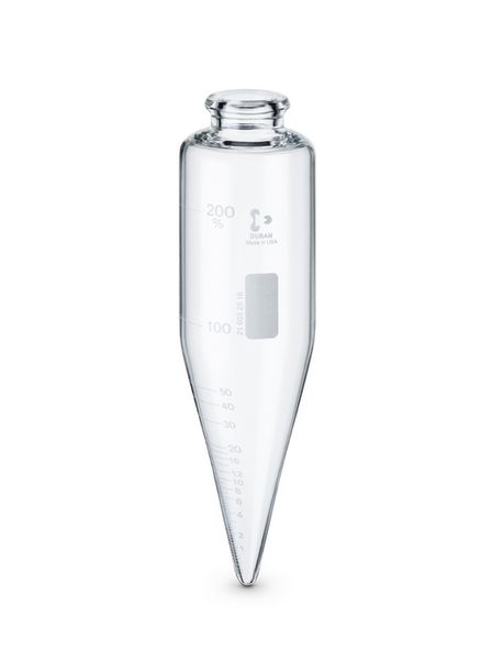 Duran Group DURAN Ölzentrifugenglas, mit Spitzboden, Kurzkegel, Graduierung in Prozent, 100ml