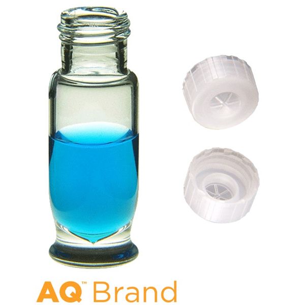 Microsolv Vial & Cap Kit Incl. 1.8ml Maximum Recovery, Screw Top, Clear Autosampler Vials & natural color Screw Caps with a thinned penetration point,