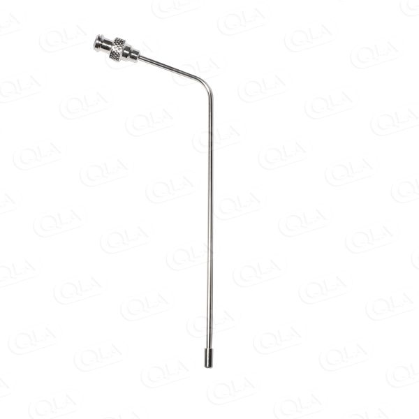 QLA 4.75’’ (120mm) Bent 316 SS Cannula with SS Luer Lock & Perm SS Tip for full flow/QLA inch01 inch style filters