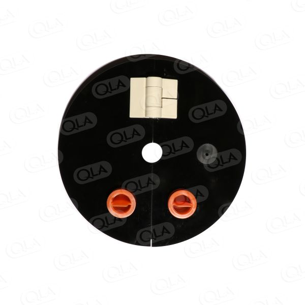 QLA Black Polypropylene Hinged Cover with Small Center Hole for Distek Baths