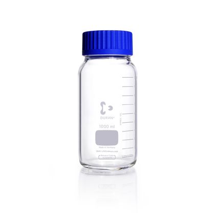 Duran Group Weithalsflasche, Klarglas, GLS 80, 1000 ml, komplett, 10 St/Pkg, komplett