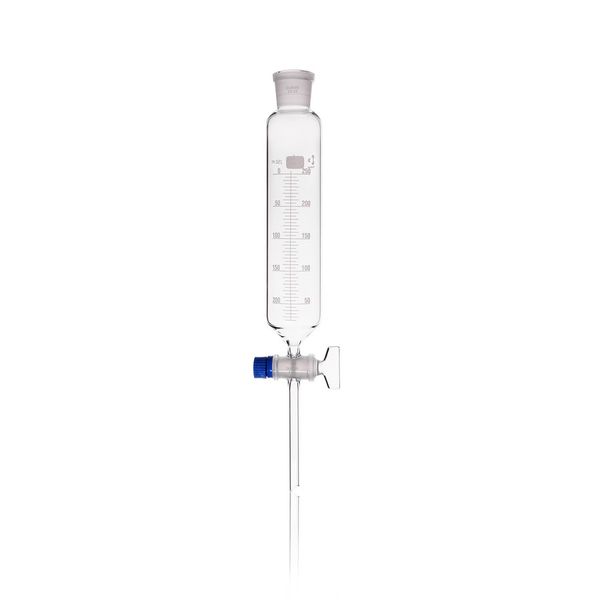 Duran Group DURAN Dropping funnel, cylindrical, graduated, with NS-stopcock and key retaining device, 250 ml