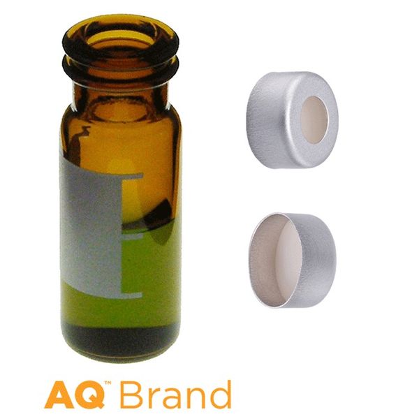 Microsolv EPP Vial amber, 2 ml, Crimp Cap silver with AQR Sil/PTFE Septa, 100 pc/PAK