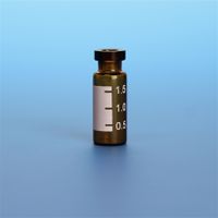 Product Image of 2.0 ml Amber Vial, 12x32 mm with White Graduated Spot, 11 mm Crimp, 10 x 100 pc/PAK