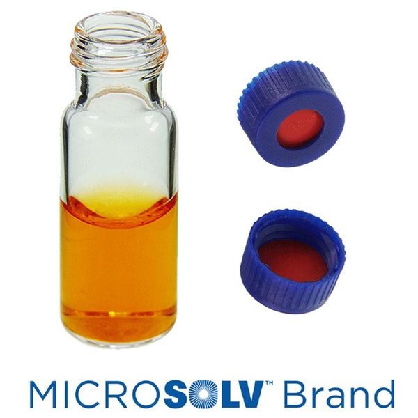 Microsolv EPP Vial, clear, 2 ml, Screw Cap blue with fitted PTFE/Sil/PTFE Septa, 100 pc/PAK