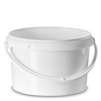 Product Image of Temper evident Bucket with Plastic Handle, with Cover, 3,6 l, 142,5 mm, Ø: 192 mm, without UN-App., 100 pc/PAK