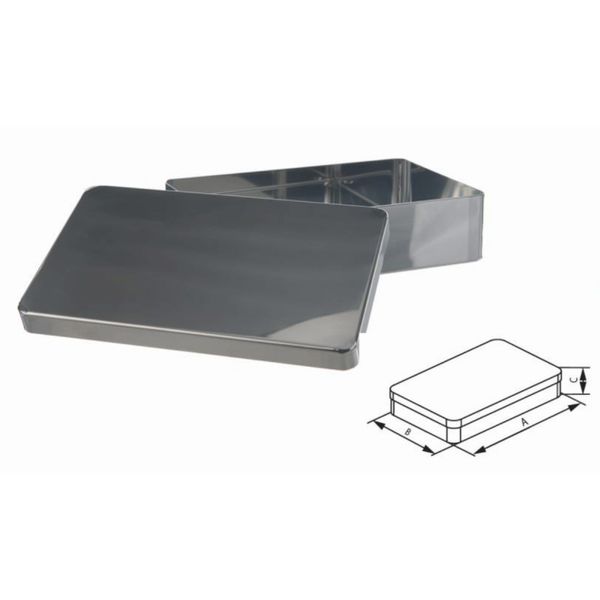Bochem Instrumentenschale, 18/10 Edelstahl, 250 x 150 x 60 mm, mit Deckel