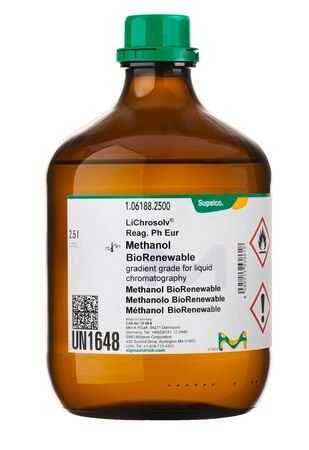 Merck Methanol BioRenewable, gradient grade für die Flüssigkeitschromatographie LiChrosolv Reag. Ph Eur, 2,5 L