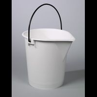 Laboratroy bucket, PE white, w/ spout, 15 l